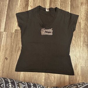 Chic Black V-Neck Women's Tee